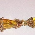 Amber glass bead strand