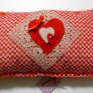 VALENTINE PILLOW - Red/Ecru - NWT - (#4) GREAT GIFT !!