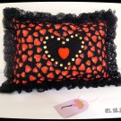 VALENTINE PILLOW - Black/Red - NWT (#2)  GREAT GIFT !!