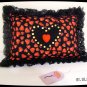 VALENTINE PILLOW - Black/Red - NWT (#2)  GREAT GIFT !!