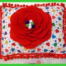 VALENTINE PILLOW - Multi-colored Hearts - NWT - (#3)