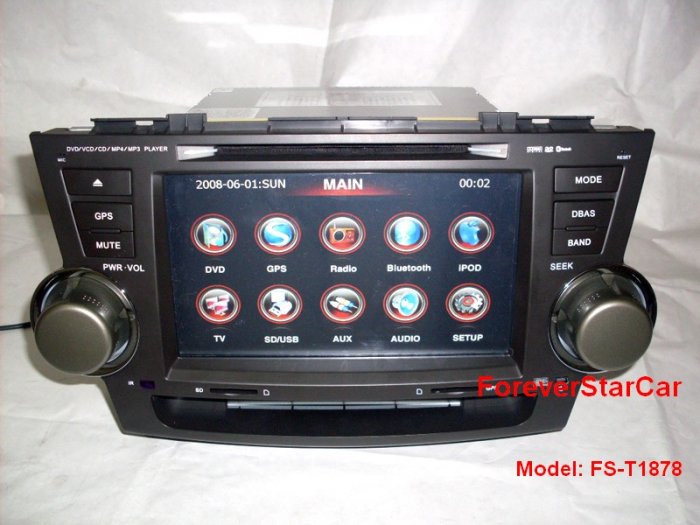 NEW Toyota Highlander Car DVD Player Video Radio GPS Navigation USB SD