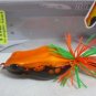 Handmade : Orange Poison Frog TopWater Fishing Lure #OBF