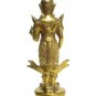 Thai Land & House Keeper Spirit Brass Statue /Size : 9"