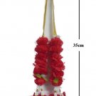 Thai Red Marigold Garland /1pc/ Size : 35cm