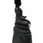 Thai Maitreya /Buddha Black Brass Statue 14"