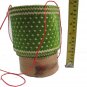 Thai Lao Rattan and Bamboo Sticky Rice Serving Basket /Green