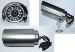 1/4" SHARP CCD Sensor 24 IR LED CCTV Security Camera