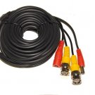 NEW 60' Power/Video Cable BNC Black 60ft CCTV Cameras