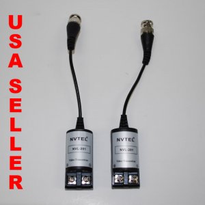 2 Pcs RJ45 Cat5e Camera Passive Transceivers Video Balun