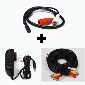 90' Complete Microphone Kit for CCTV Security System