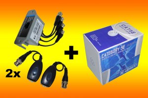 1000 Ft CAT5 CAT5E UTP Network Bulk Cable & Balun Kit