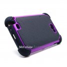 Black Purple X Shield Hard Case Gel Cover Samsung Galaxy Note AT&T i717 N7000