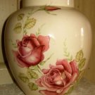 Ceramic Ginger Jar with Red Roses