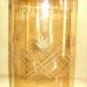 Amber Etched Glass Apothecary Lidded Jar (Large)