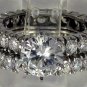 R5267  14K 5.2ct CZ wedding set rings w/ 2ct round head