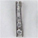 P0028 14K white gold 0.85ct cz 5 stone ladder pendant