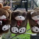Set of 3 Children Tissue Box Cover with Strap: Bunny, Puppy and Bear CTC 60 Set