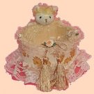 Children Organizer Lace Baskets LB23 small- Peeking Bear Basket