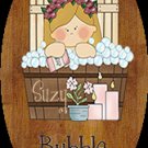 Toddler girl - Baby girl, bathtime personalized wall wood plaque-sign 8 X 10 (C), decor idea