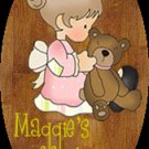 Little girl - Baby girl bathtime personalized wall wood plaque-sign 8 X 10 (P), decor idea