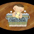 Baby boy bathtime personalized wall wood plaque-sign 8 X 10 (J), decor idea