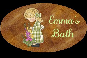 Girl bathroom wall decor idea - Baby girl bathtime personalized name wood plaque/sign 7 X 5 (M)
