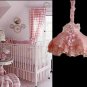 Vintage victorian shabby chic hanging swag lamp VL 23 pink