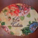 Vintage roses victorian shabby chic bath wall plaque VS25
