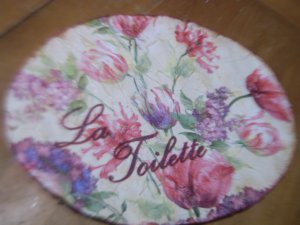 Vintage floral victorian shabby chic bath wall plaque VS28