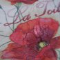Poppies vintage shabby chic bath wall plaque VS27