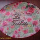 Orchids vintage shabby chic bath wall plaque VS32