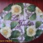 Vintage floral victorian shabby chic bath wall plaque VS34