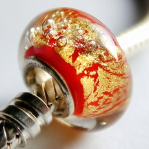 Sterling Silver Lampwork Glass Bead fits Troll/Chamilia/Biagi-2