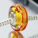 Sterling Silver lampwork glass Bracelet Bead fits Troll/Chamilia/Biagi-14