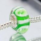 Sterling Silver lampwork glass Bracelet Bead fits Troll/Chamilia/Biagi-15