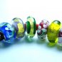 SPECIAL SALE- Sterling Silver lampwork glass Bracelet Bead fits Troll/Chamilia/Biagi
