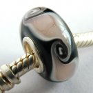 Sterling Silver Lampwork Glass Bead fits Troll/Chamilia/Biagi-A32