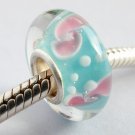 Sterling Silver Lampwork Glass Bead fits Troll/Chamilia/Biagi-A36