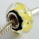Sterling Silver Lampwork Glass Bead fits Troll/Chamilia/Biagi-A38