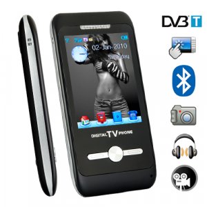 3 Inch Touch Screen DVB-T Multimedia Cellphone with Bluetooth