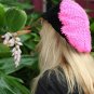 Med. Pink/Black  Spiral Beret