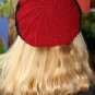 Med Raspberry/Black Spiral Beret