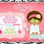 Spa- Sleep Over - Pajama party custom Birthday Invitation - Printable