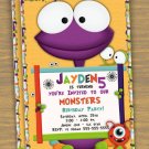 Monster Custom Birthday Party Invitation- printable