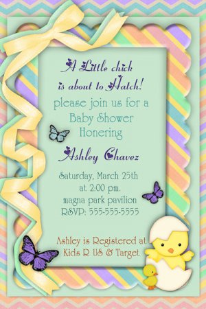 Customized Printable Easter Baby Shower Invitation