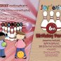 Custom Bowling girls Birthday Party Invitation
