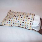 NEW Brown Blue Maroon Dot travel diaper wipe pouch bag