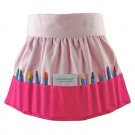 Boutique Doodlebugz crayon apron holder NEW hot pink
