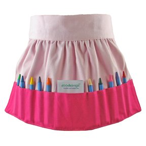 Boutique Doodlebugz crayon apron holder NEW hot pink